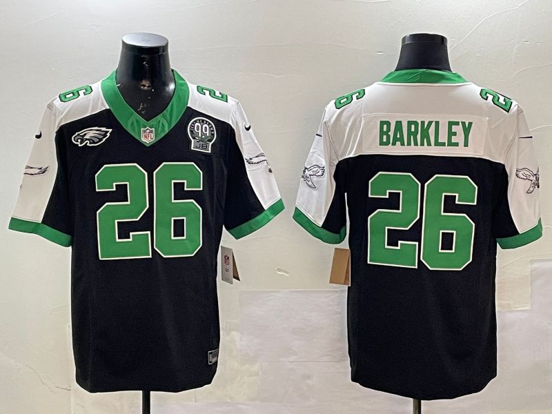 Men Philadelphia Eagles #26 Barkley Black Thanksgiving three generations 2025 Nike Vapor Limited NFL Jersey style 1->philadelphia eagles->NFL Jersey